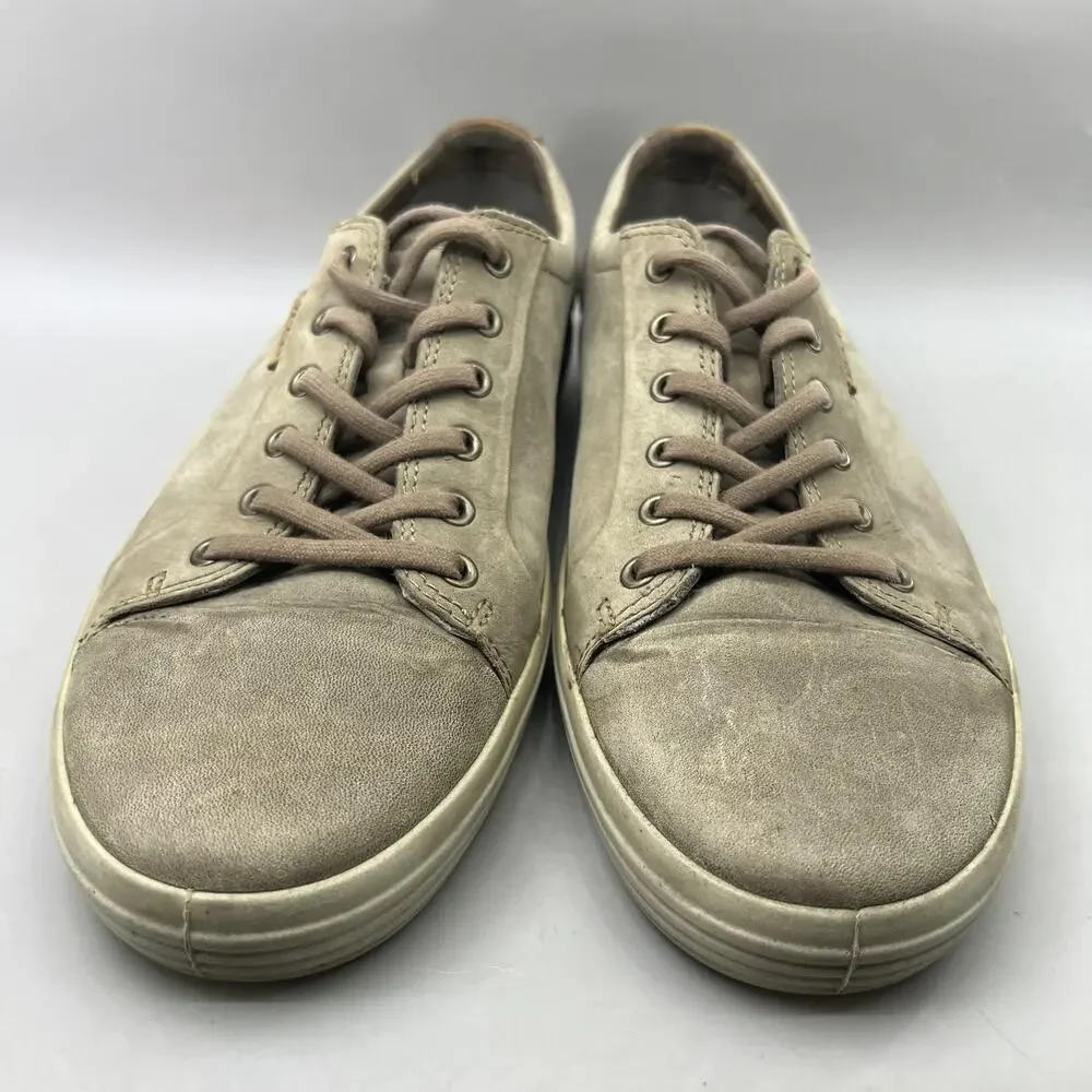 ECCO Soft 7 Casual Sneakers Men Size 11 US, 45 EU Brown Nubuck Comfort Low Shoes